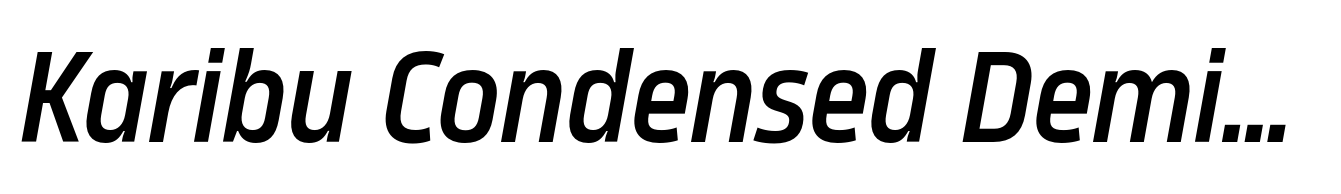 Karibu Condensed Demi Bold Italic